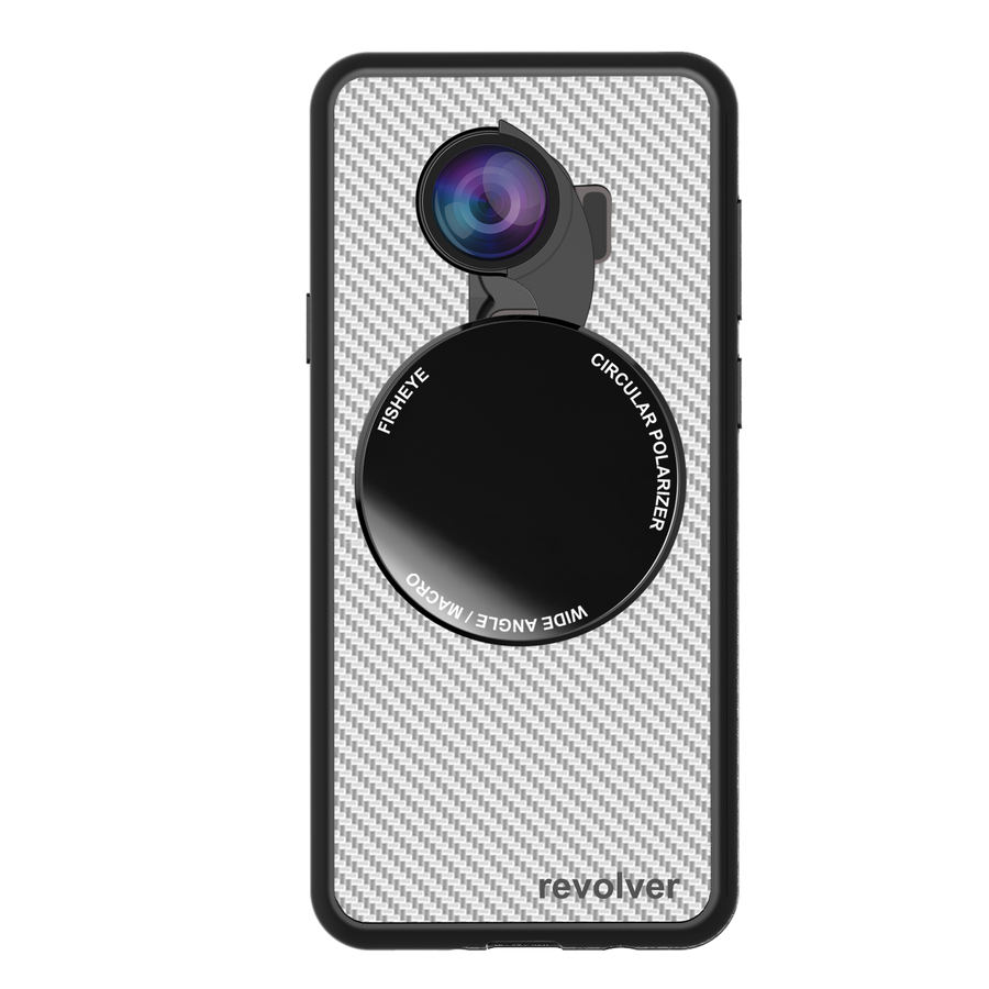 4-in-1 Revolver M Series Lens Kit for Samsung Galaxy S9 Plus - Carbon Fiber (White)