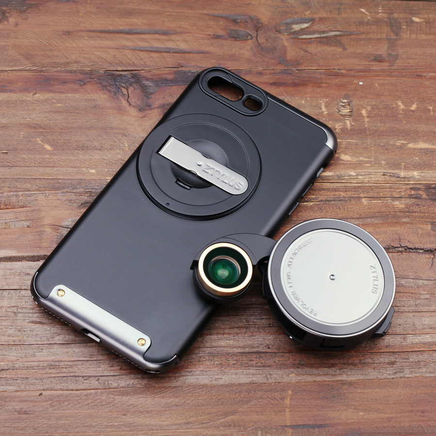 Revolver Lens Camera Kit for iPhone 8 Plus / 7 Plus- Gunmetal Edition