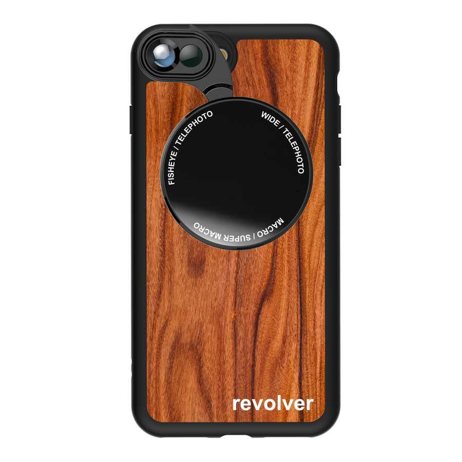 iPhone 7 Plus / 8 Plus Revolver M Series Lens Kit - Wood Pattern