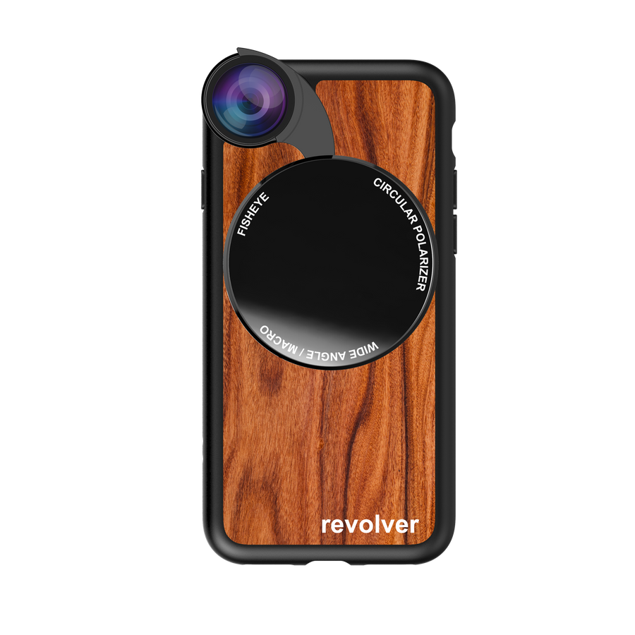 iPhone 7 / 8 / SE 2020 Revolver M Series Lens Kit - Wood Pattern